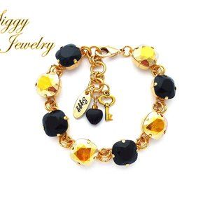 Swarovski Jet and Metallic Sunshine Bracelet, 12mm
